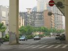 Waiting to continue crossing