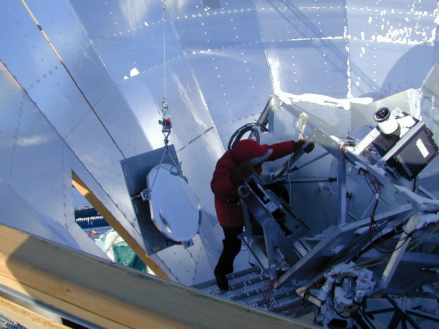 Working on telescope